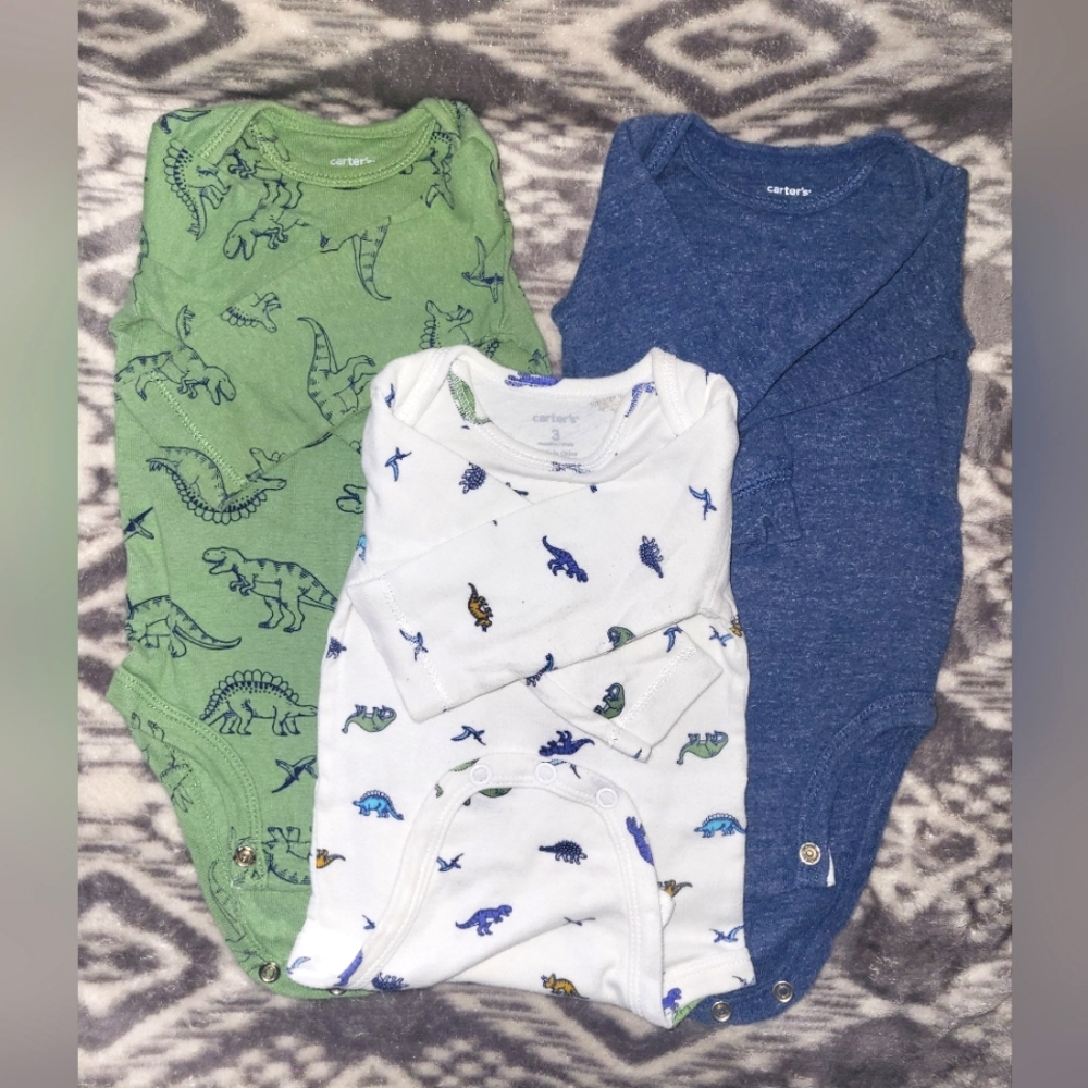 Boys- 3 PC long sleeve onsies set